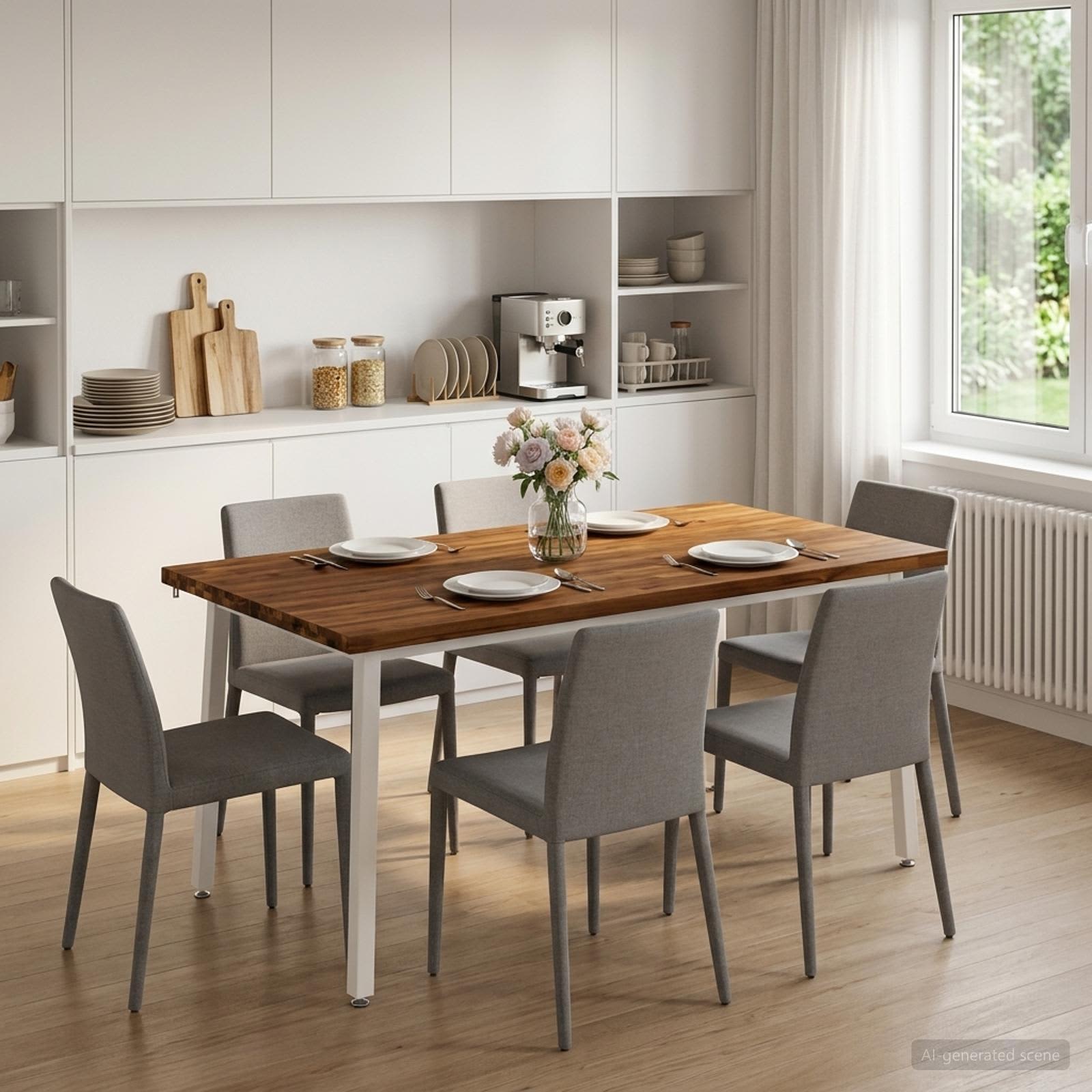 vidaXL Kwadratowy stół do jedzenia 160 x 70 x 75 cm Lite Drewno Akacji