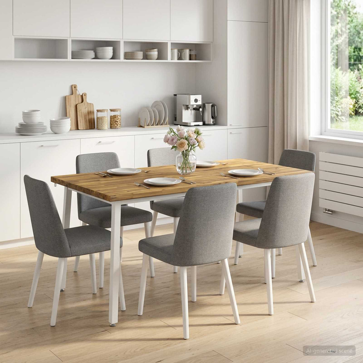 vidaXL Kwadratowy stół do jedzenia 160 x 80 x 75 cm Lite Drewno Akacji