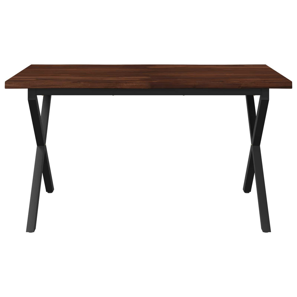vidaXL Stół jadalny z naturalną krawędzią 140 x 80 x 75 cm Ciemny brąz