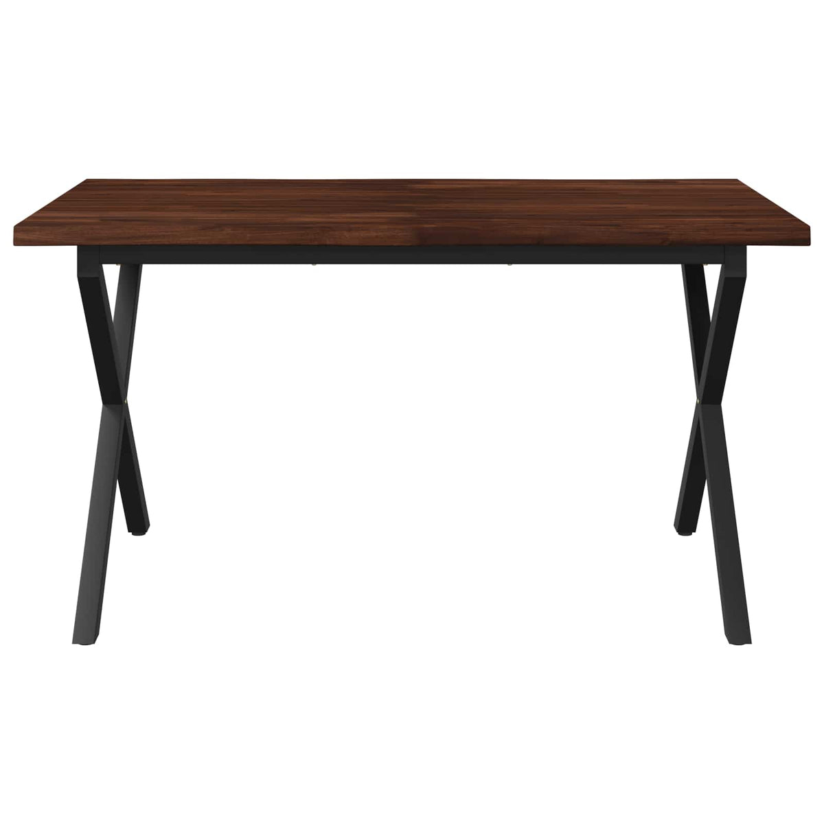 vidaXL Stół jadalny z naturalną krawędzią 140 x 80 x 75 cm Ciemny brąz