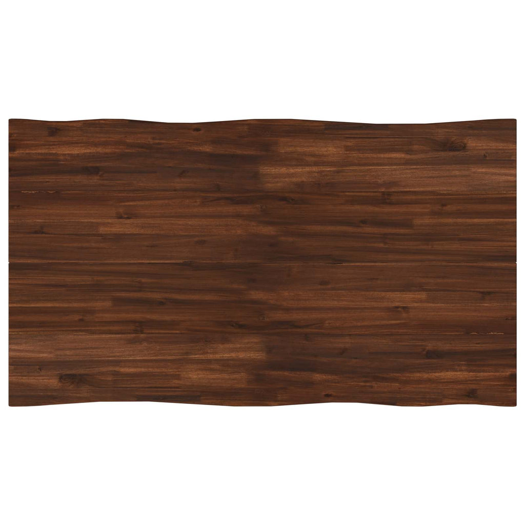 vidaXL Stół jadalny z naturalną krawędzią 140 x 80 x 75 cm Ciemny brąz