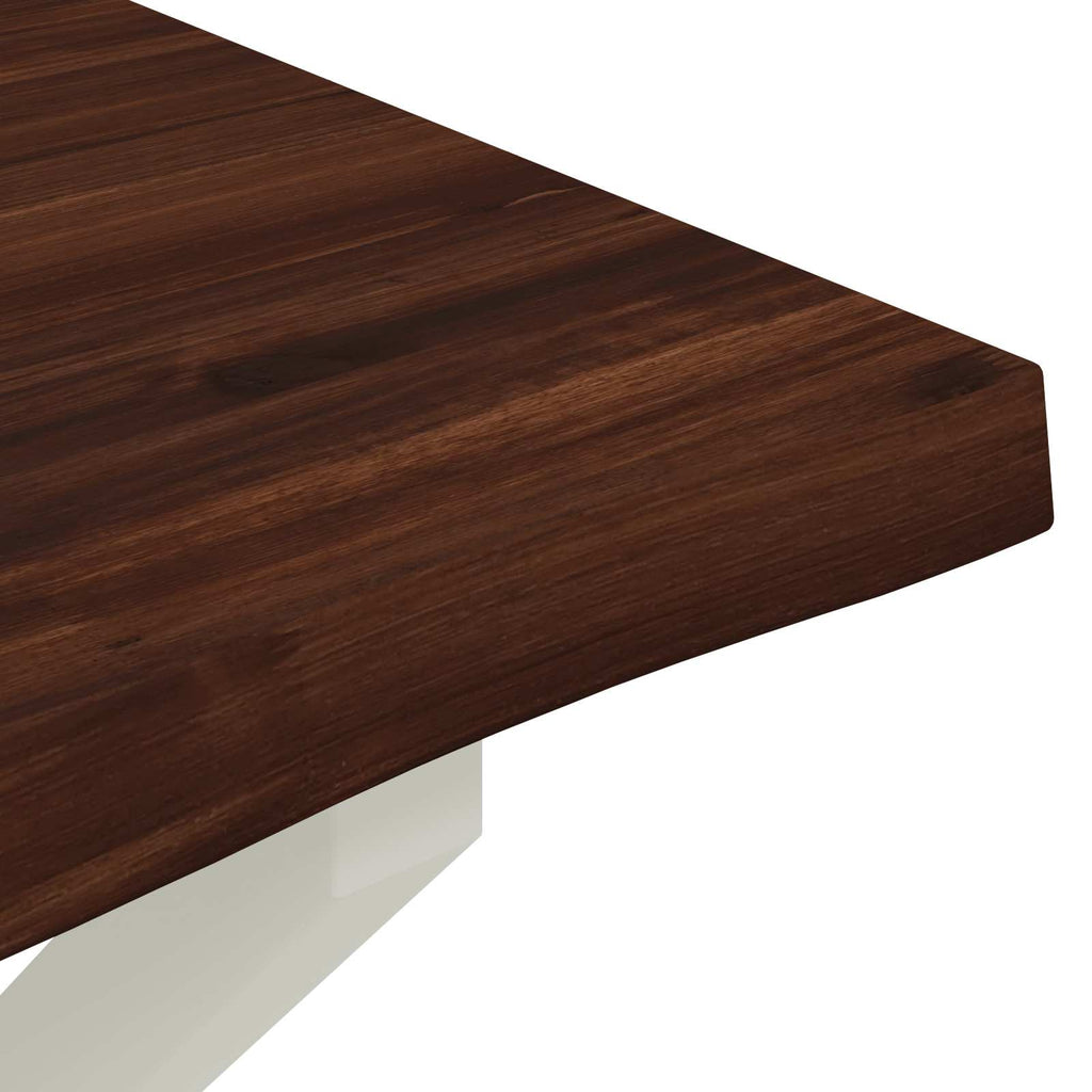 vidaXL Stół jadalny z naturalną krawędzią 140 x 80 x 75 cm Ciemny brąz