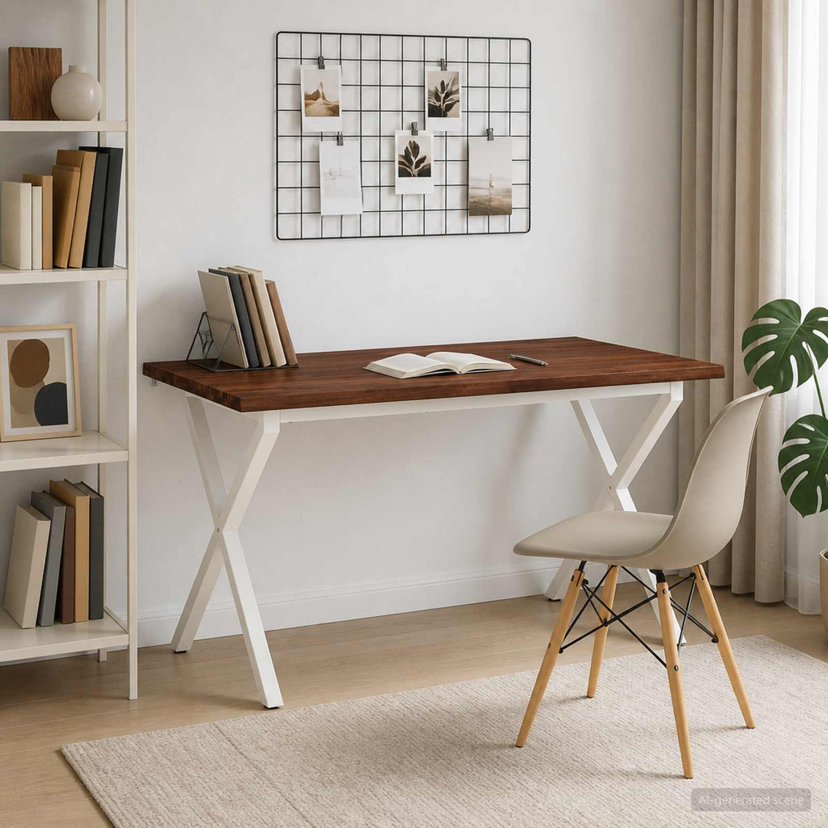 vidaXL Stół jadalny z naturalną krawędzią 140 x 80 x 75 cm Ciemny brąz