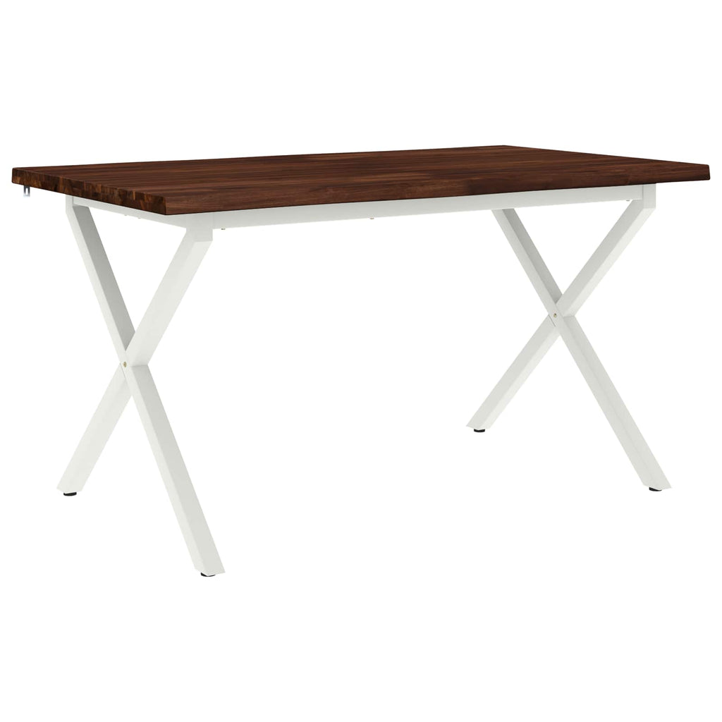 vidaXL Stół jadalny z naturalną krawędzią 140 x 80 x 75 cm Ciemny brąz