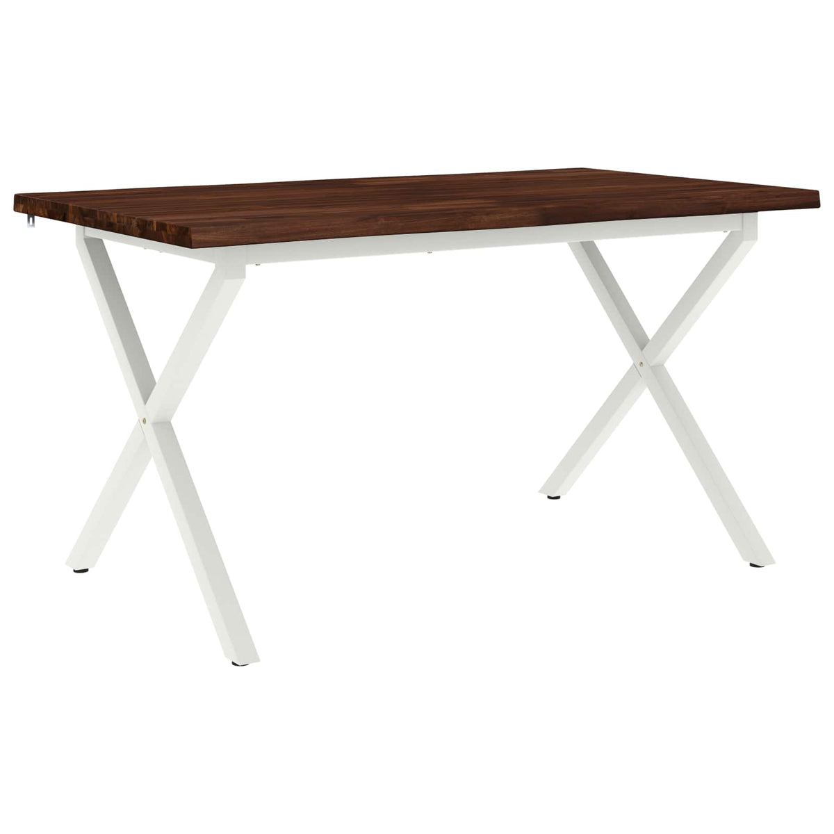 vidaXL Stół jadalny z naturalną krawędzią 140 x 80 x 75 cm Ciemny brąz