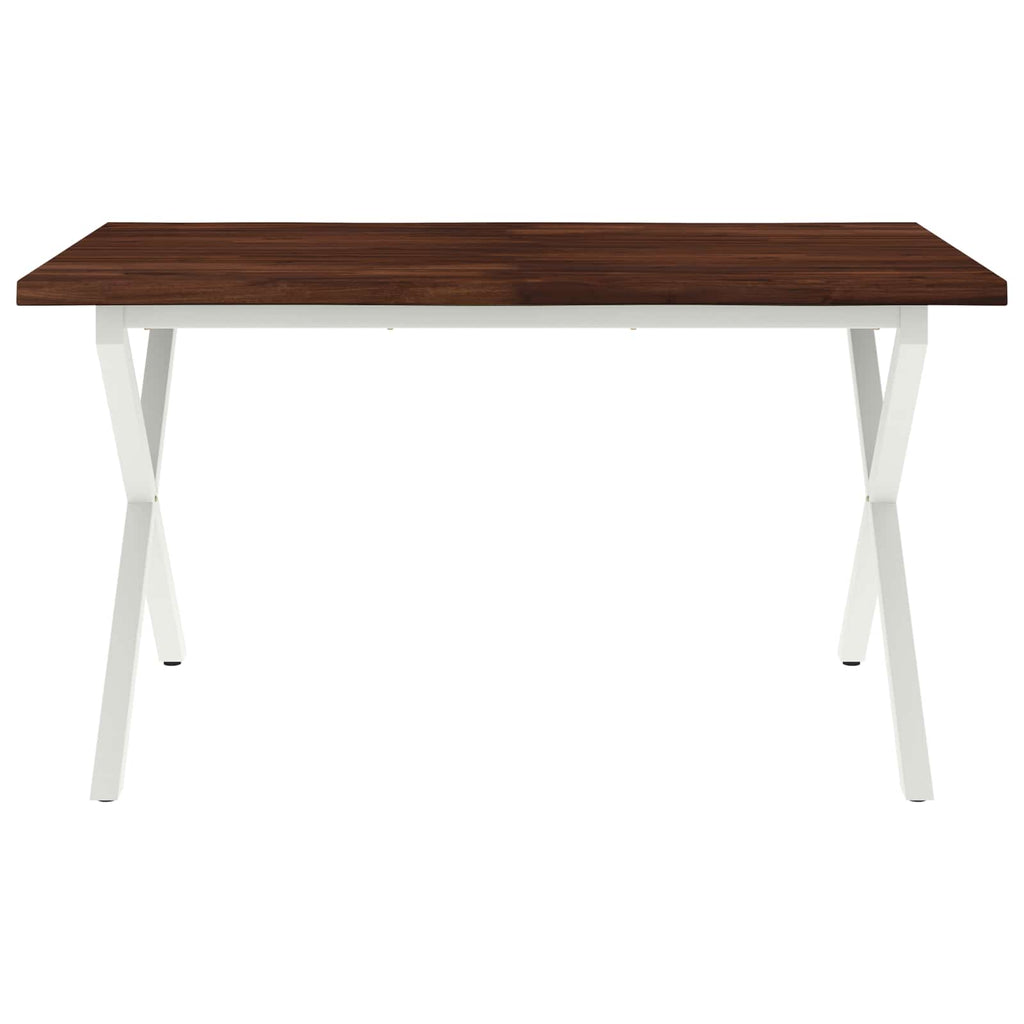 vidaXL Stół jadalny z naturalną krawędzią 140 x 80 x 75 cm Ciemny brąz