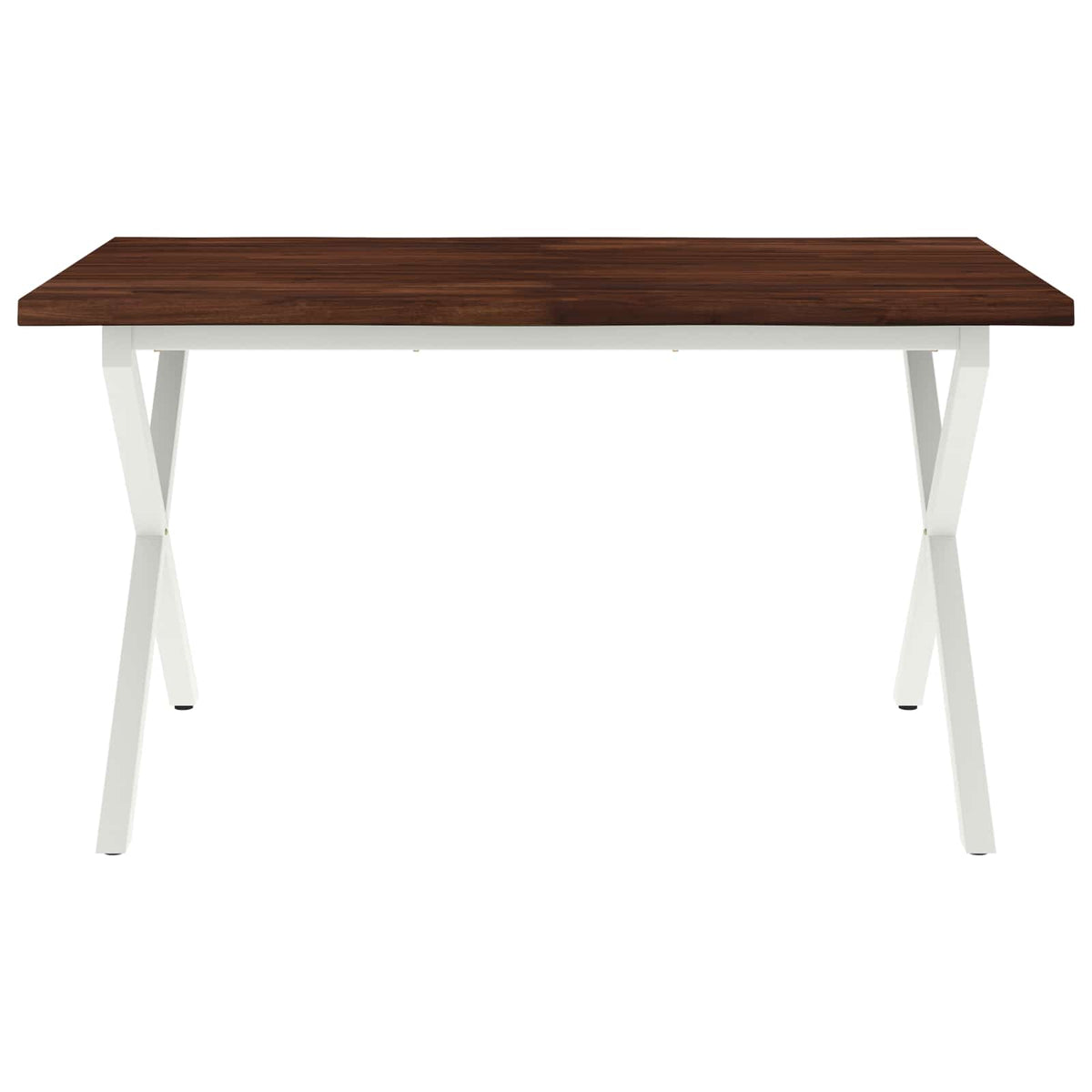 vidaXL Stół jadalny z naturalną krawędzią 140 x 80 x 75 cm Ciemny brąz