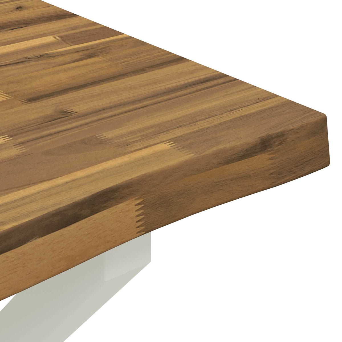 vidaXL Stół jadalny z naturalną krawędzią 140 x 80 x 75 cm Biały