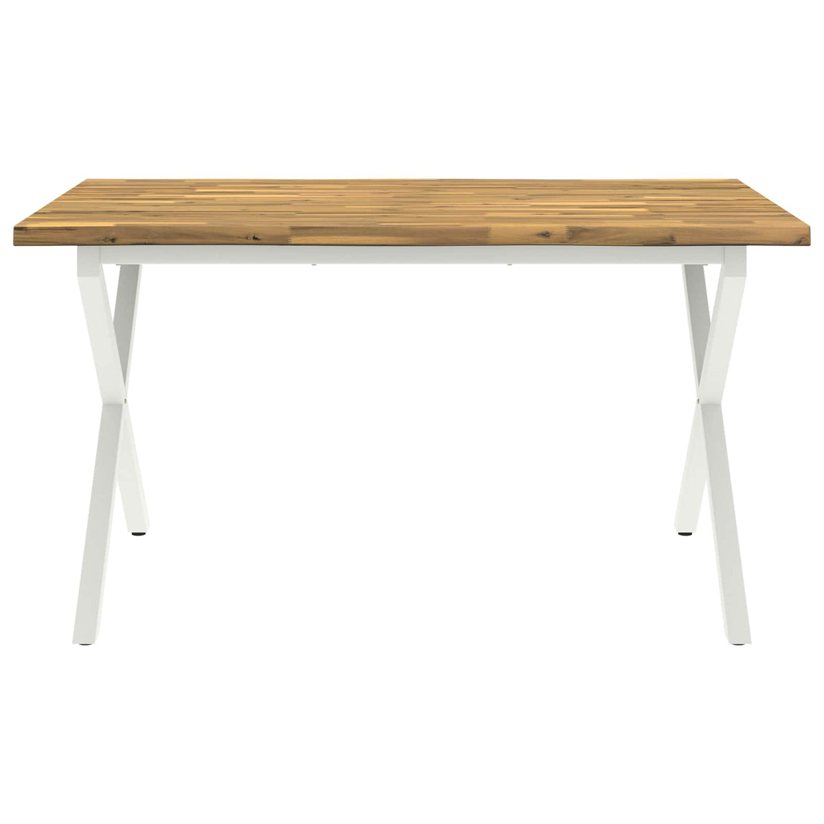vidaXL Stół jadalny z naturalną krawędzią 140 x 80 x 75 cm Biały