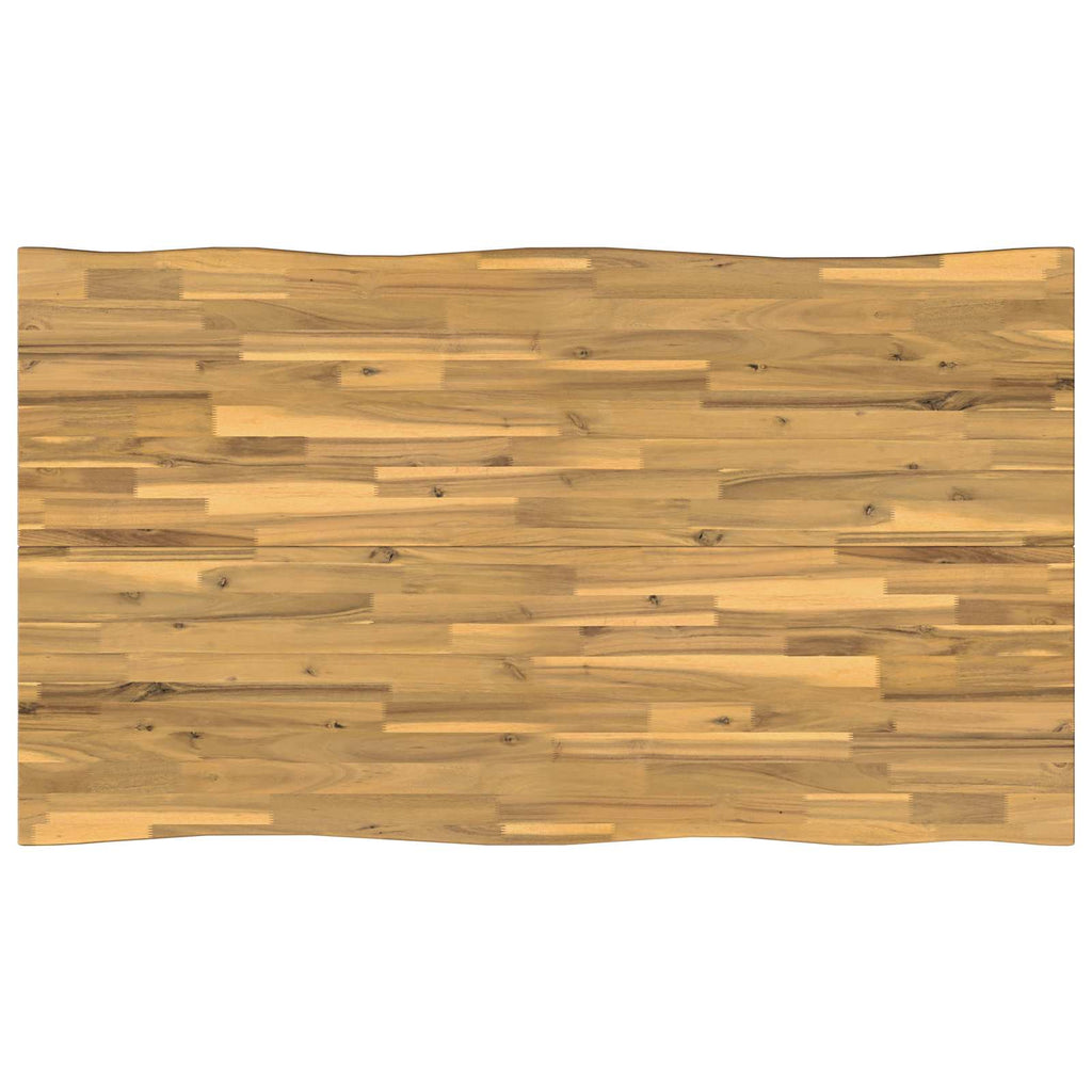 vidaXL Stół jadalny z naturalną krawędzią 140 x 80 x 75 cm Biały