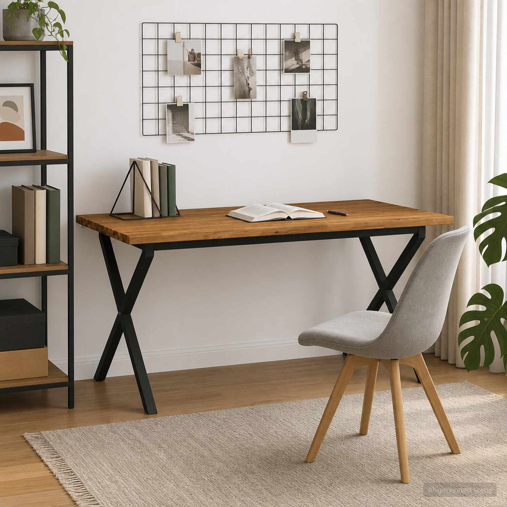 vidaXL Stół jadalny z naturalną krawędzią 160 x 80 x 75 cm naturalny