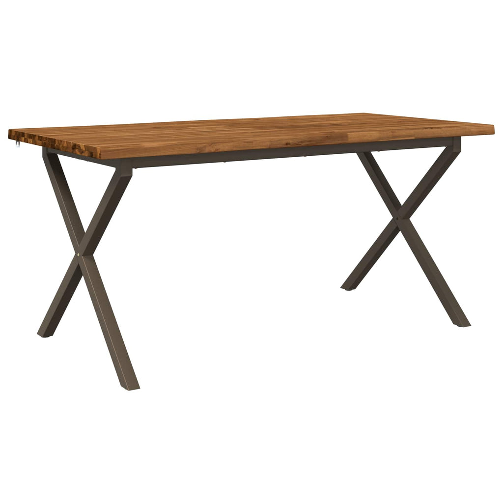 vidaXL Stół jadalny z naturalną krawędzią 160 x 80 x 75 cm naturalny