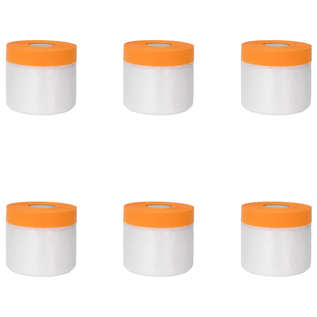 vidaXL Arkusz ochronny z taśmą klejącą 6 pcs 55 x 3300 cm HDPE