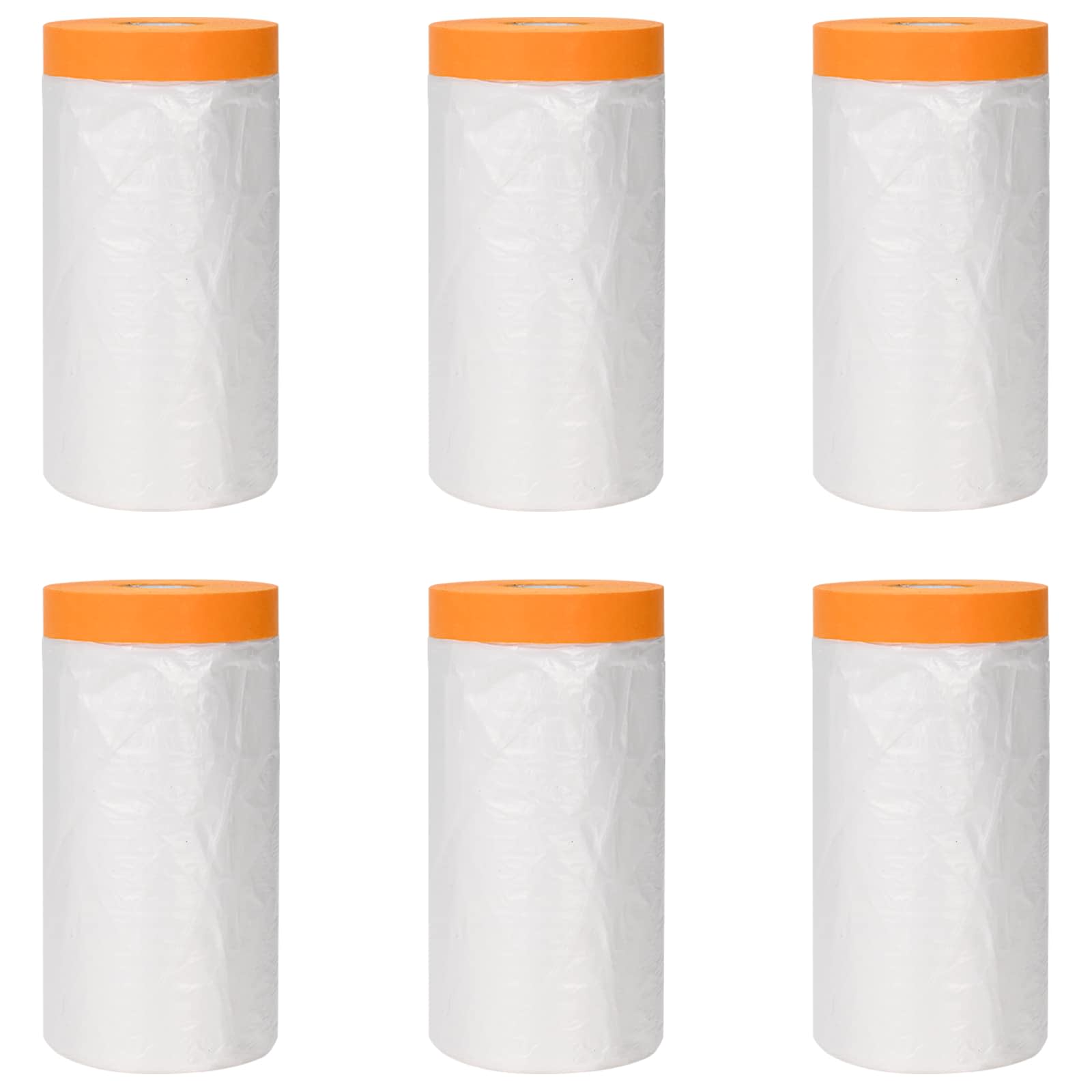 vidaXL Arkusz ochronny z taśmą klejącą 6 pcs 110 x 3300 cm HDPE