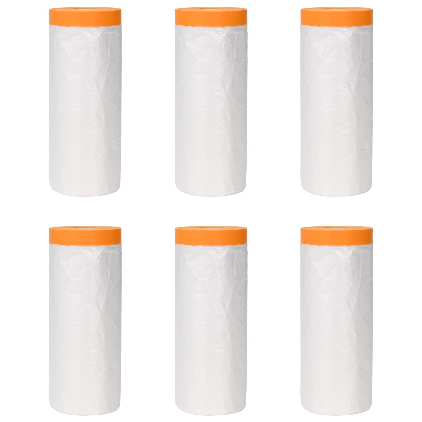 vidaXL Arkusz ochronny z taśmą klejącą 6 pcs 210 x 2000 cm HDPE