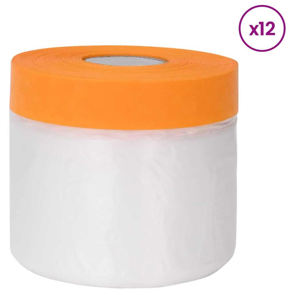 vidaXL Arkusz ochronny z taśmą klejącą 12 pcs 30 x 3300 cm HDPE