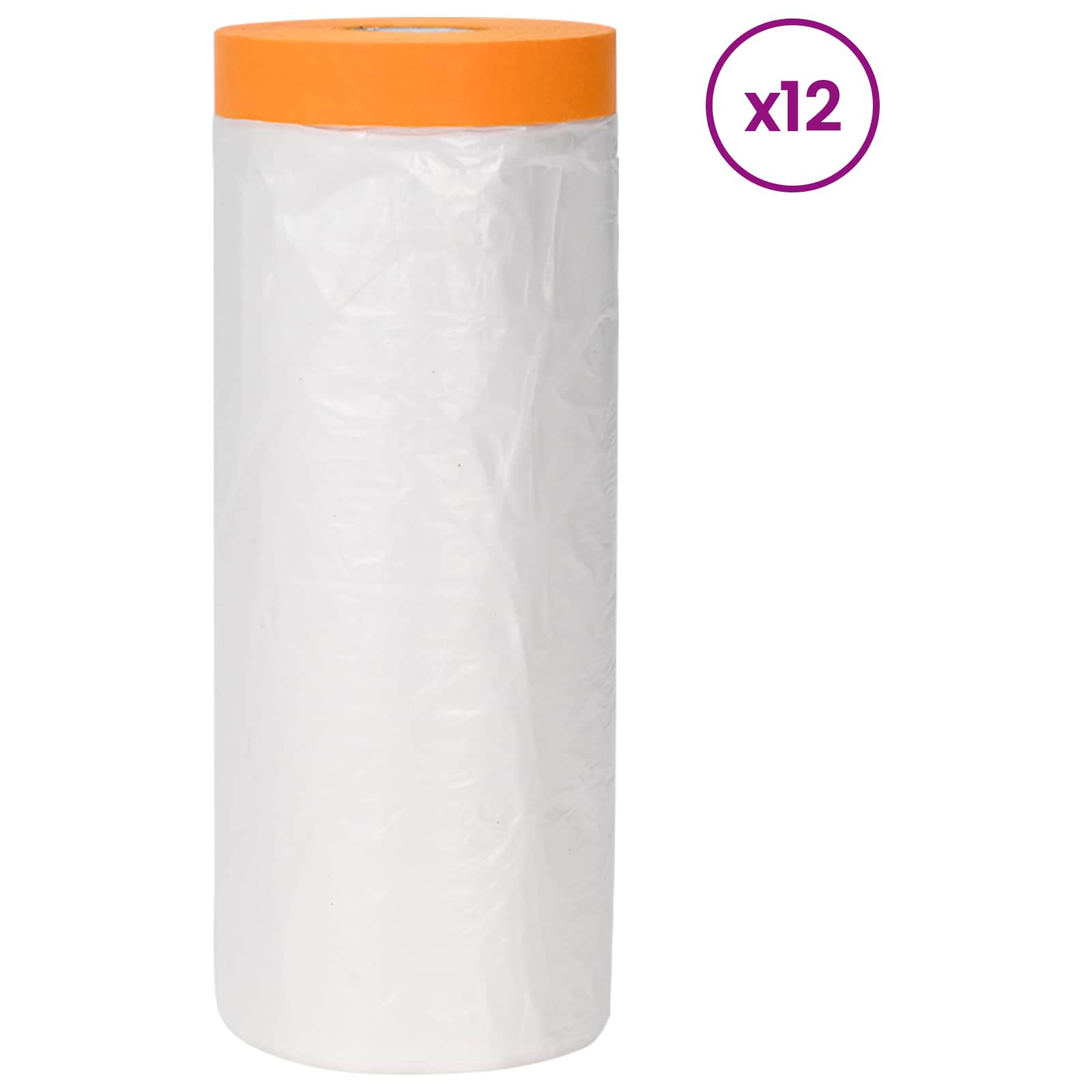 vidaXL Arkusz ochronny z taśmą klejącą 12 pcs 270 x 1600 cm HDPE