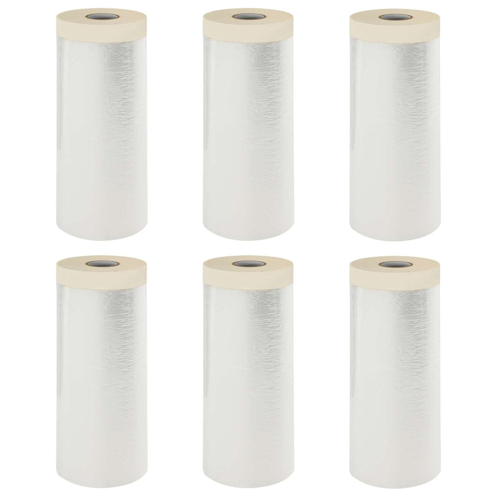vidaXL Arkusz ochronny z taśmą klejącą 6 pcs 140 x 3300 cm HDPE