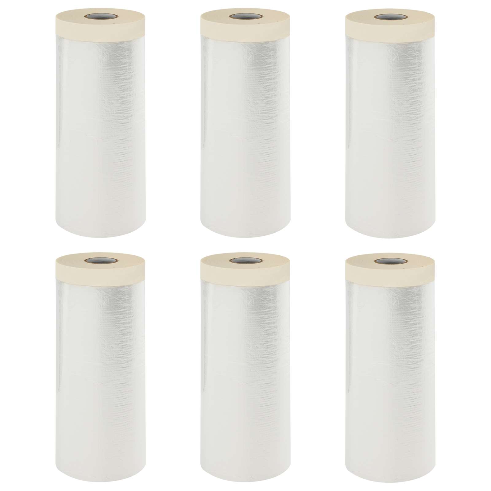 vidaXL Arkusz ochronny z taśmą klejącą 6 pcs 140 x 3300 cm HDPE