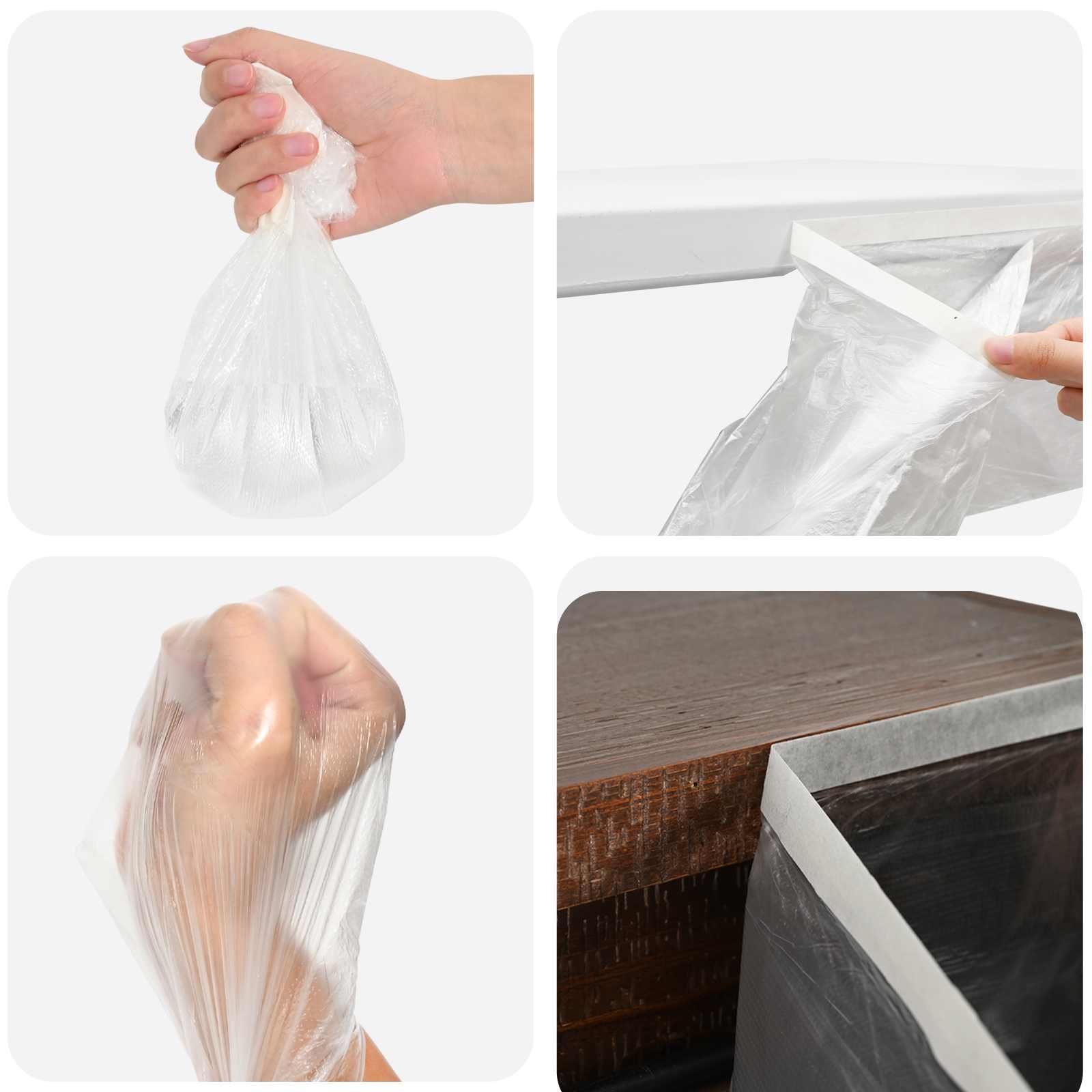 vidaXL Arkusz ochronny z taśmą klejącą 6 pcs 210 x 2000 cm HDPE