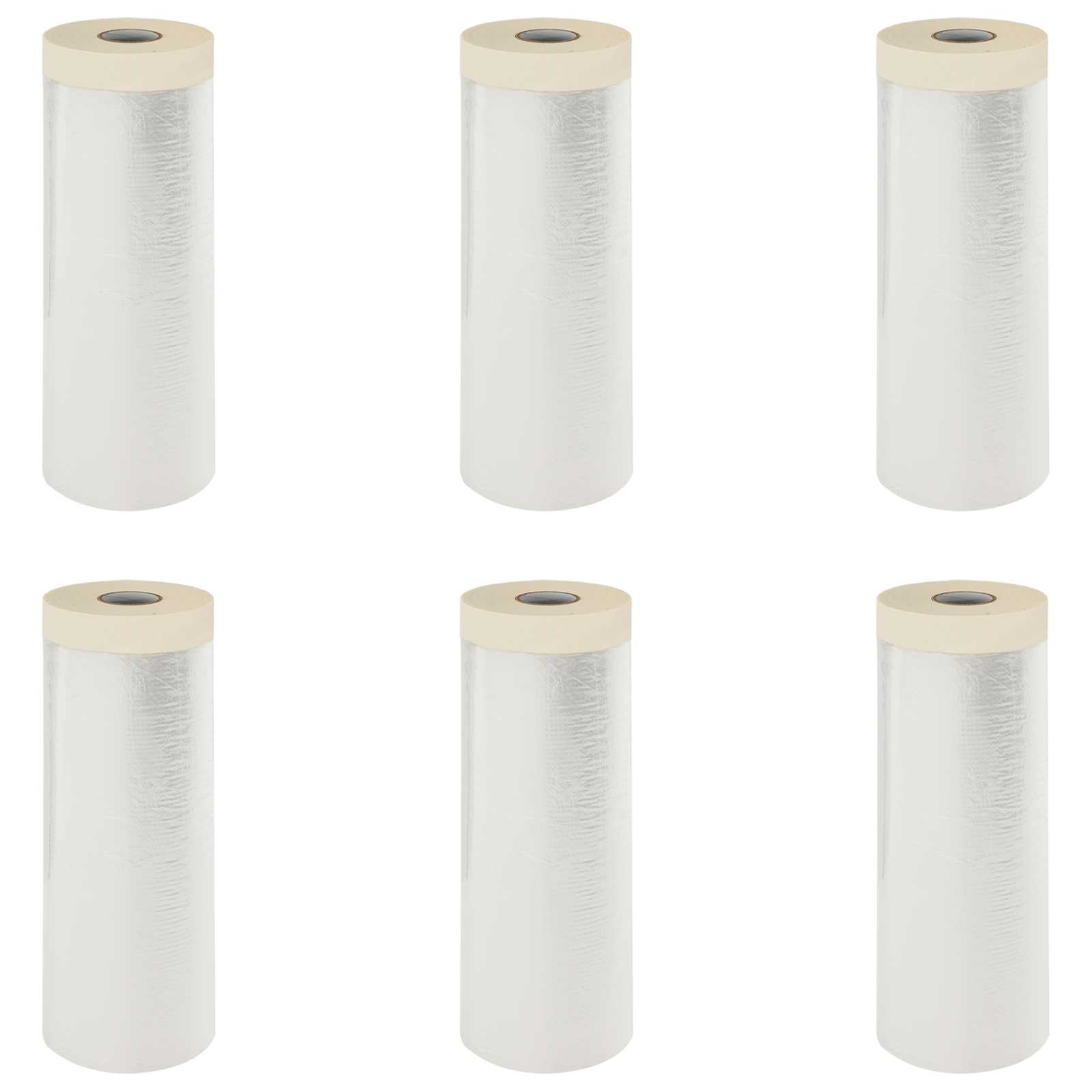 vidaXL Arkusz ochronny z taśmą klejącą 6 pcs 210 x 2000 cm HDPE