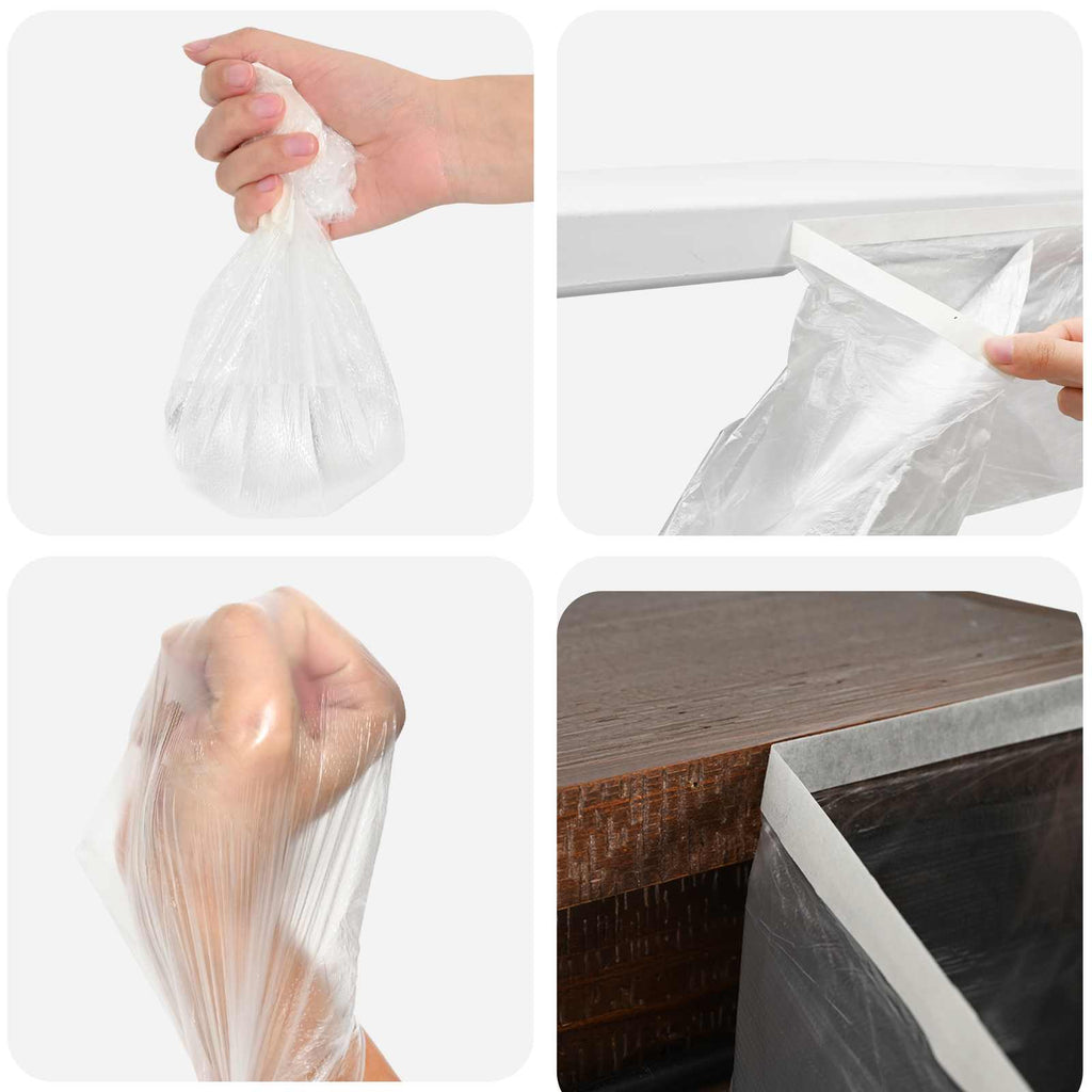 vidaXL Arkusz ochronny z taśmą klejącą 12 pcs 55 x 3300 cm HDPE