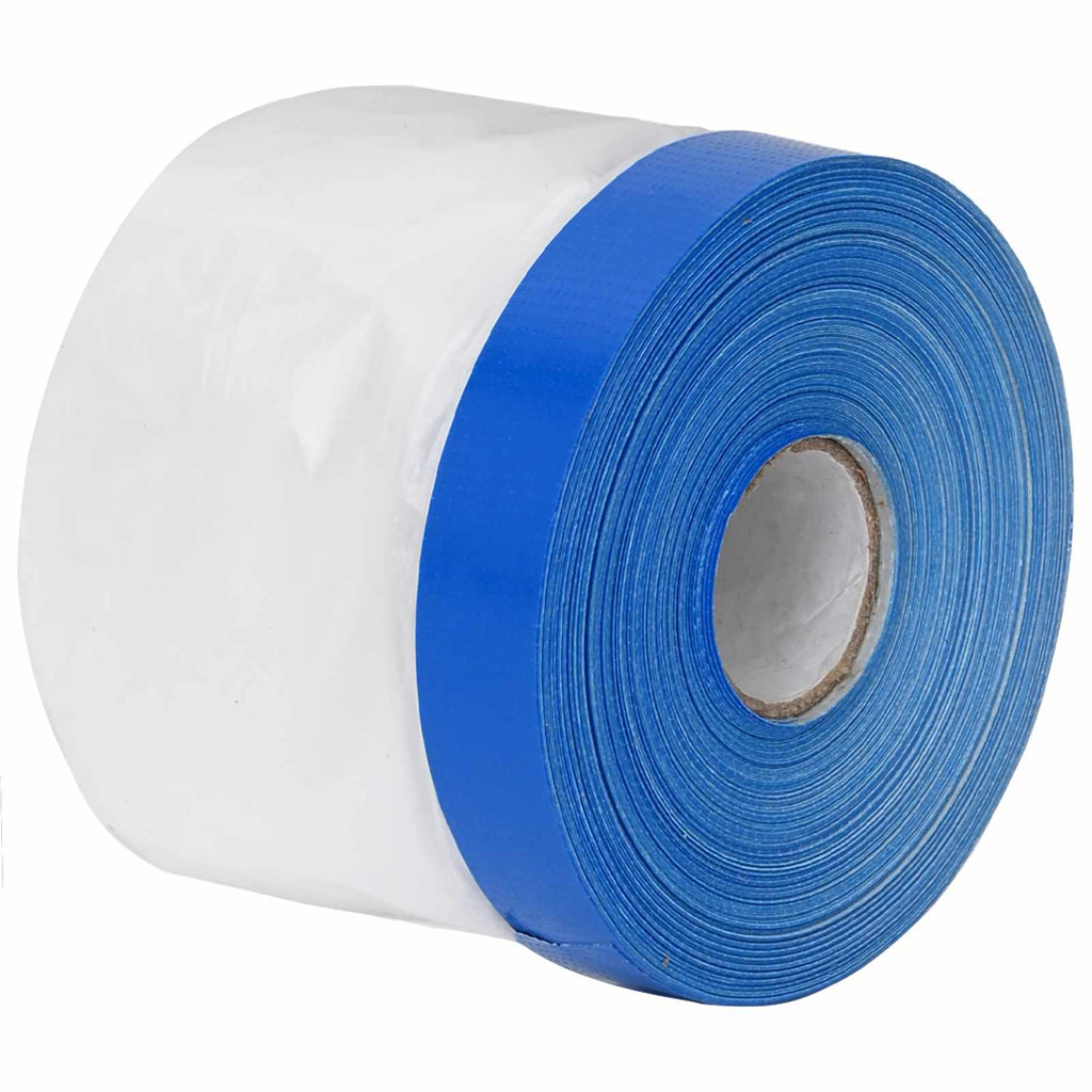 vidaXL Folia maskująca z taśmą klejącą 6 pcs Przezroczysty i niebieski