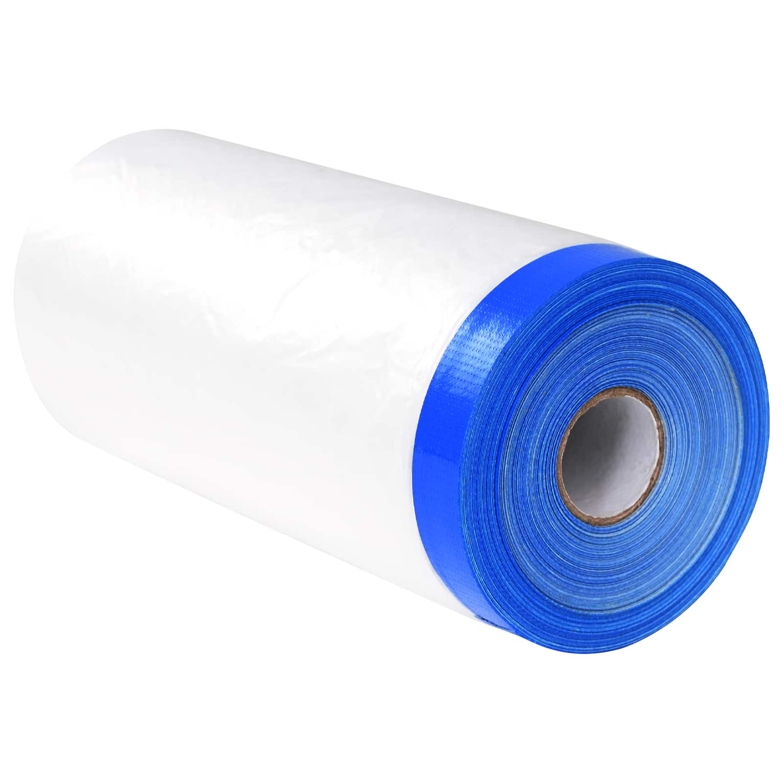 vidaXL Folia maskująca z taśmą klejącą 6 pcs Przezroczysty i niebieski