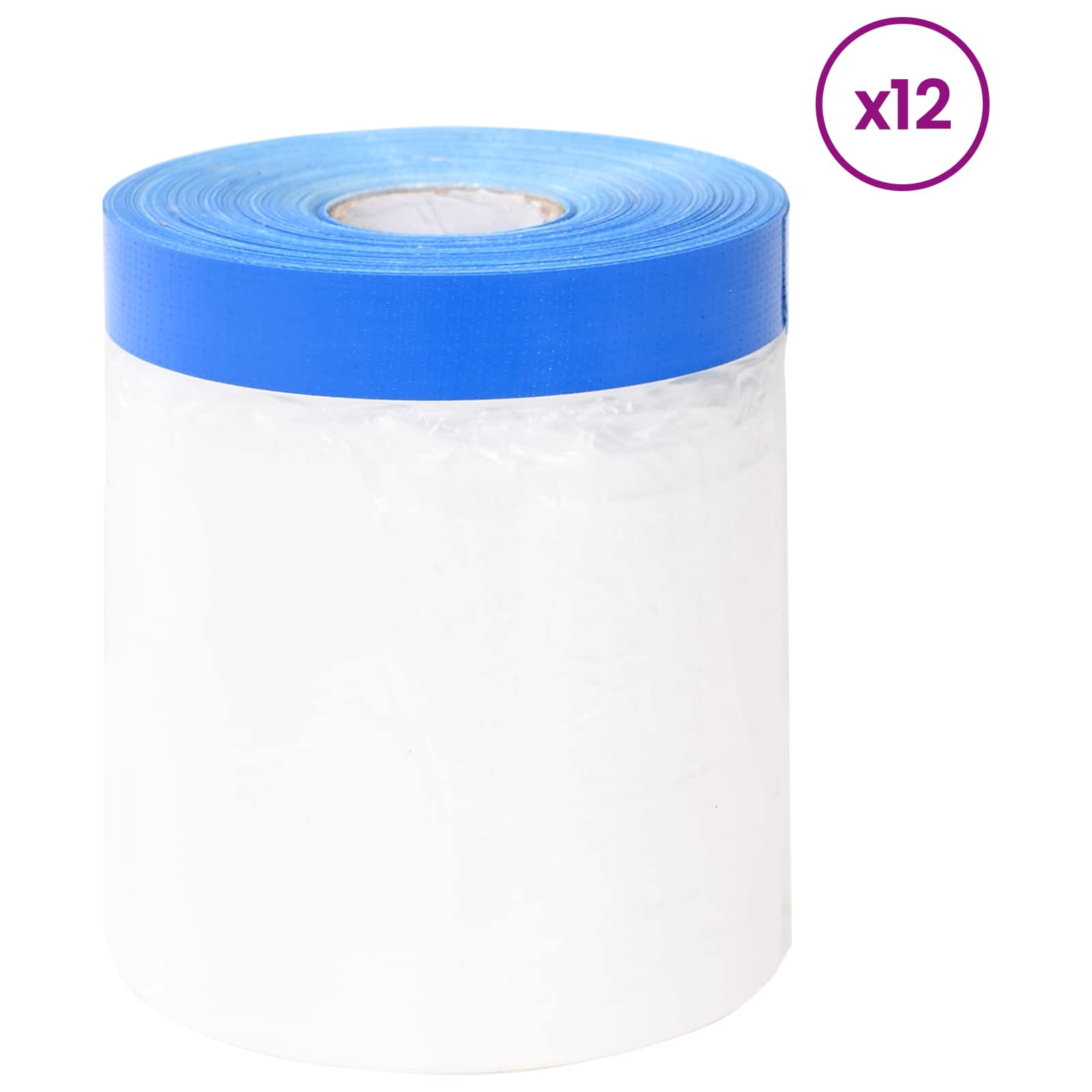 vidaXL Folia maskująca z taśmą klejącą 12 pcs