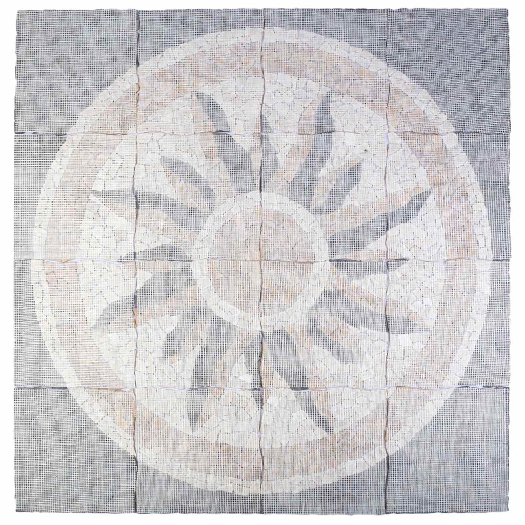 vidaXL Mozaikowe Płytki z Wzorem Słońca Wielokolorowe 120 x 120 cm