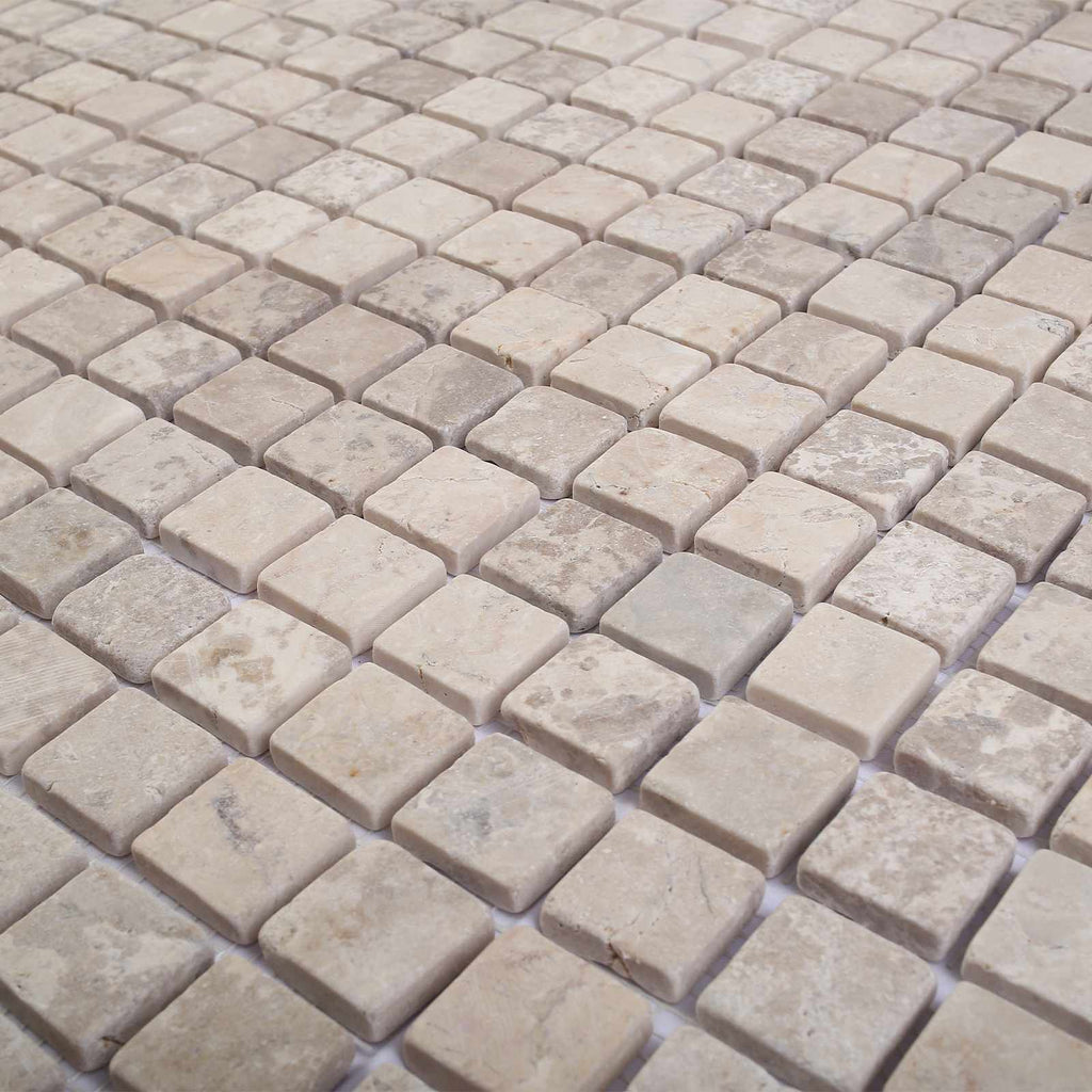 vidaXL Płytki Mozaikowe kremowy 30 x 30 cm Marmur