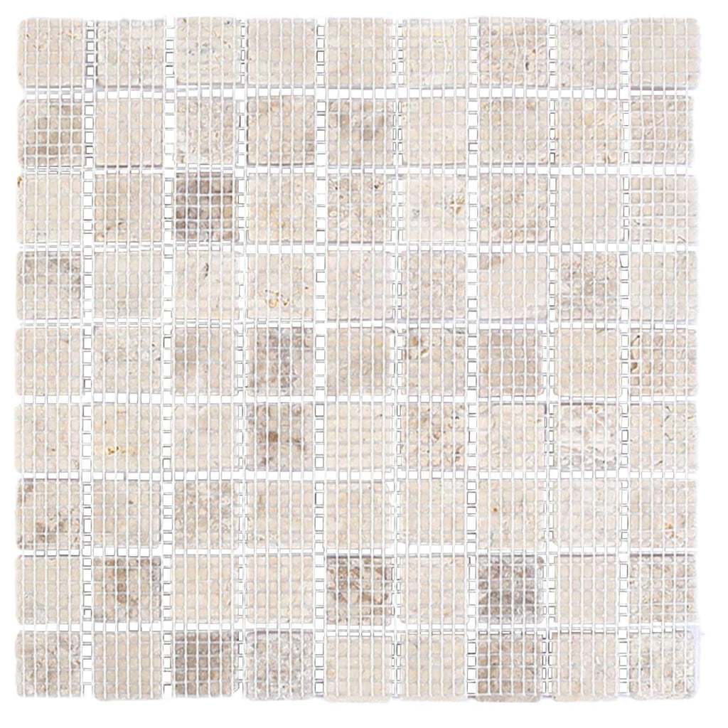 vidaXL Płytki Mozaikowe kremowy 30 x 30 cm Marmur