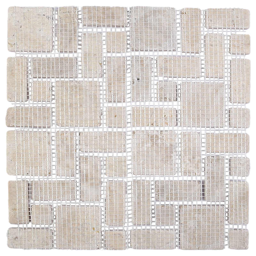vidaXL Płytki Mozaikowe kremowy 30 x 30 cm Marmur