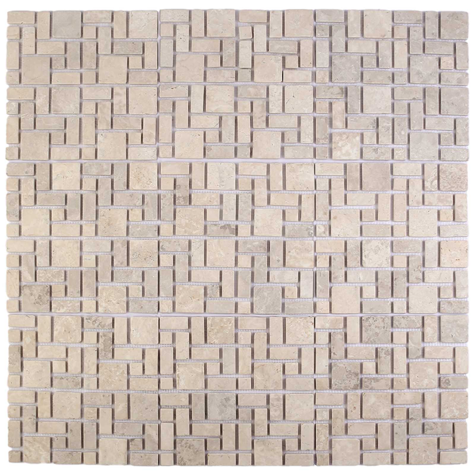 vidaXL Płytki Mozaikowe kremowy 30 x 30 cm Marmur