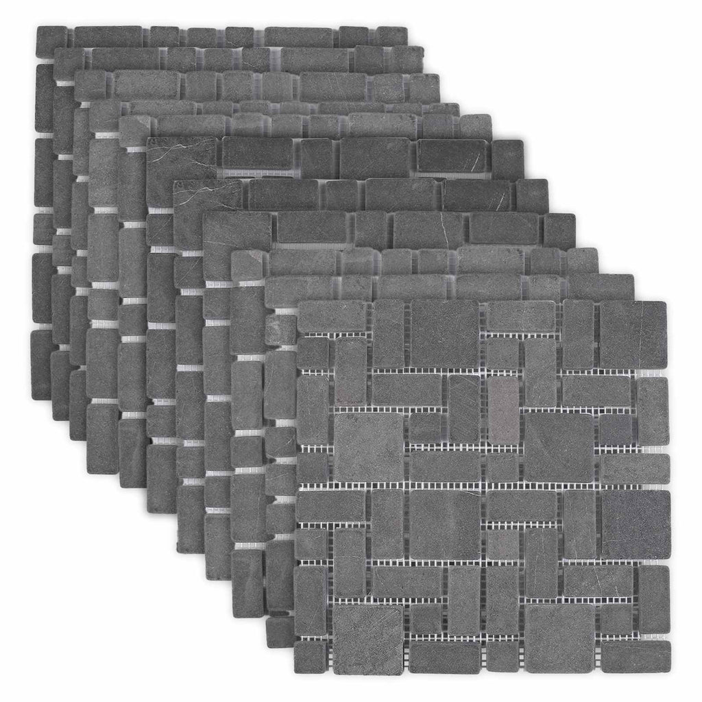 vidaXL Płytki Mozaikowe Szary 30 x 30 cm Marmur