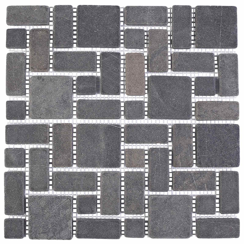 vidaXL Płytki Mozaikowe Szary 30 x 30 cm Marmur