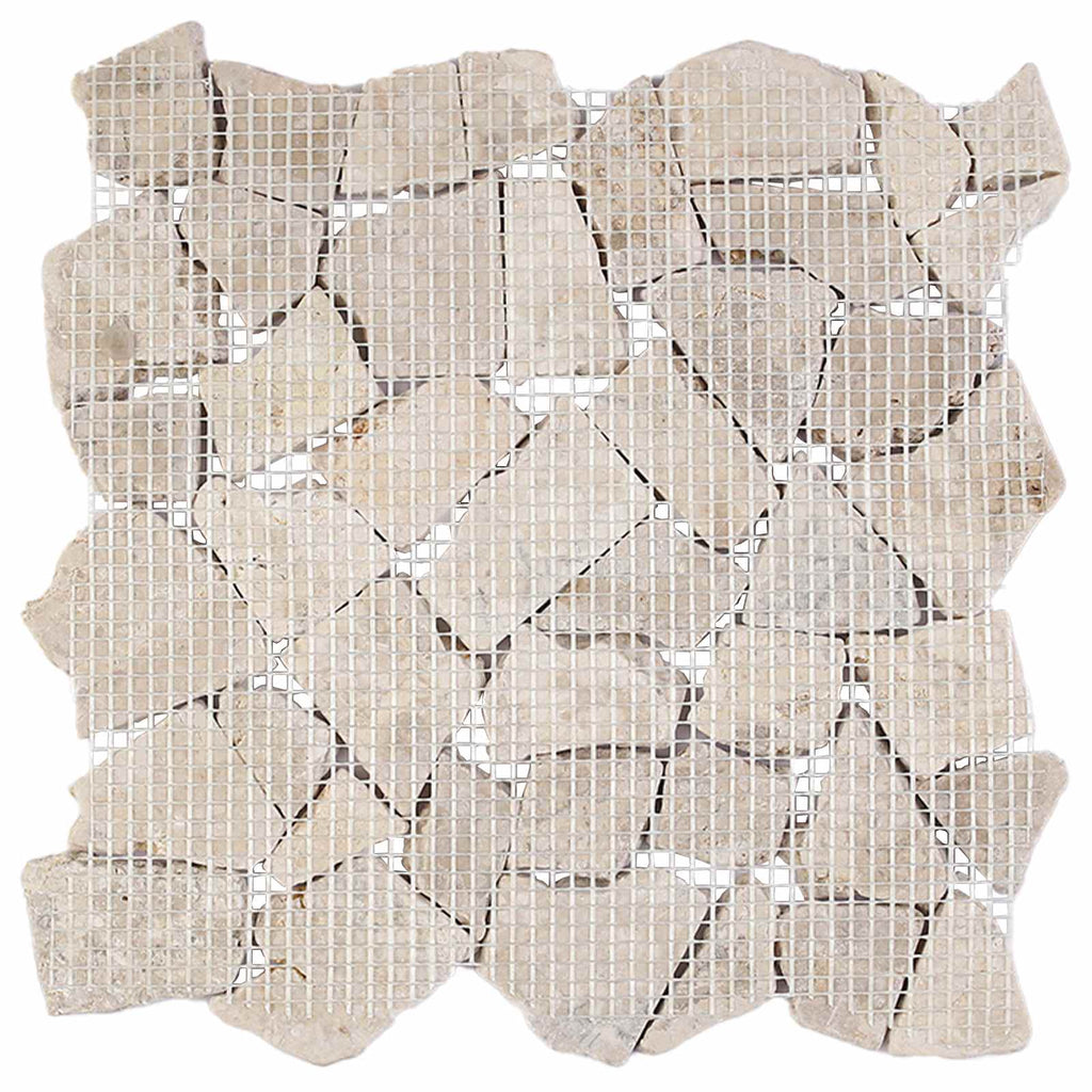 vidaXL Płytki Mozaikowe kremowy 30 x 30 cm Marmur