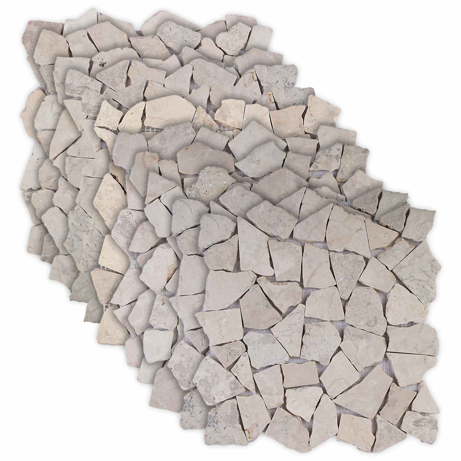 vidaXL Płytki Mozaikowe kremowy 30 x 30 cm Marmur