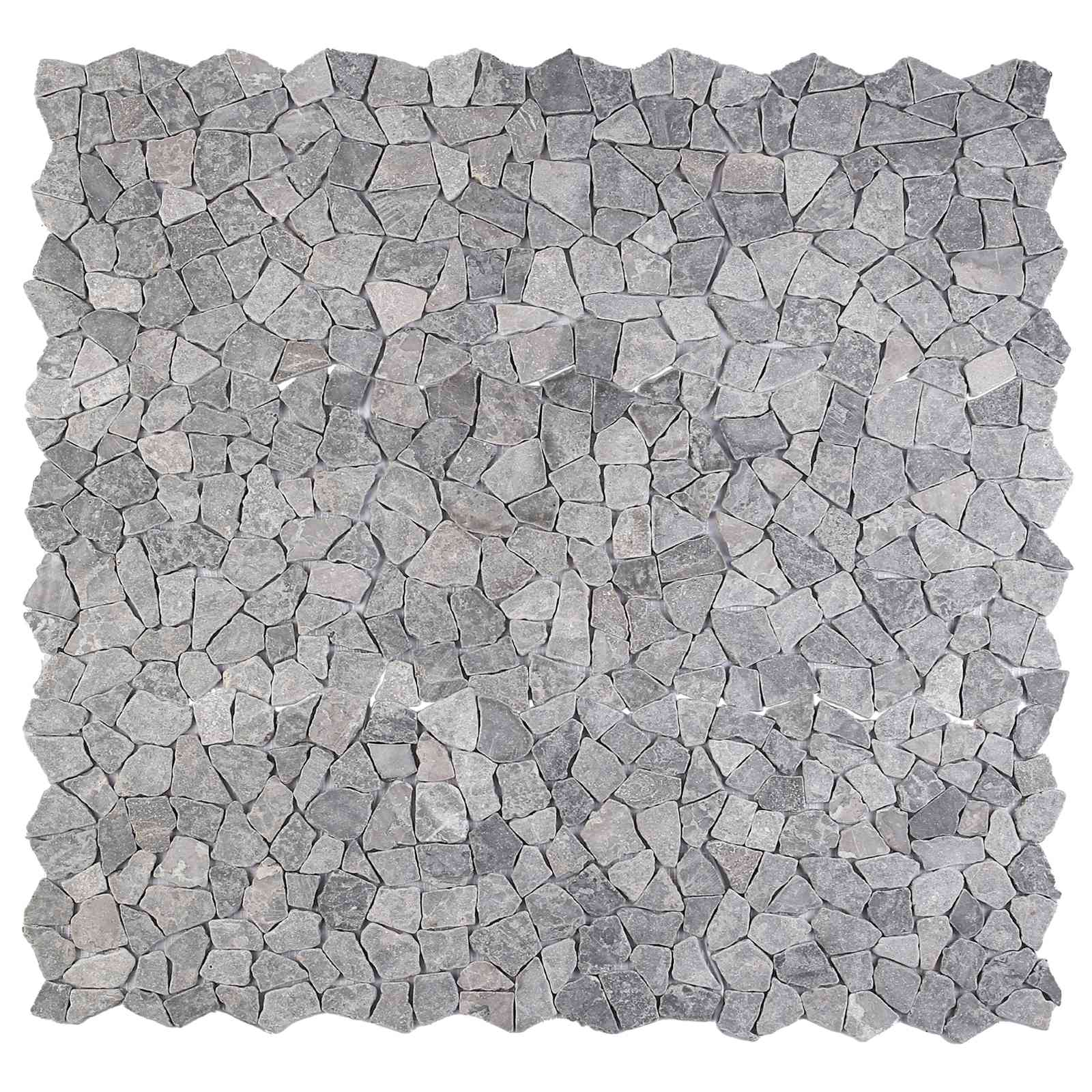 vidaXL Płytki Mozaikowe jasnoszary 30 x 30 cm Marmur