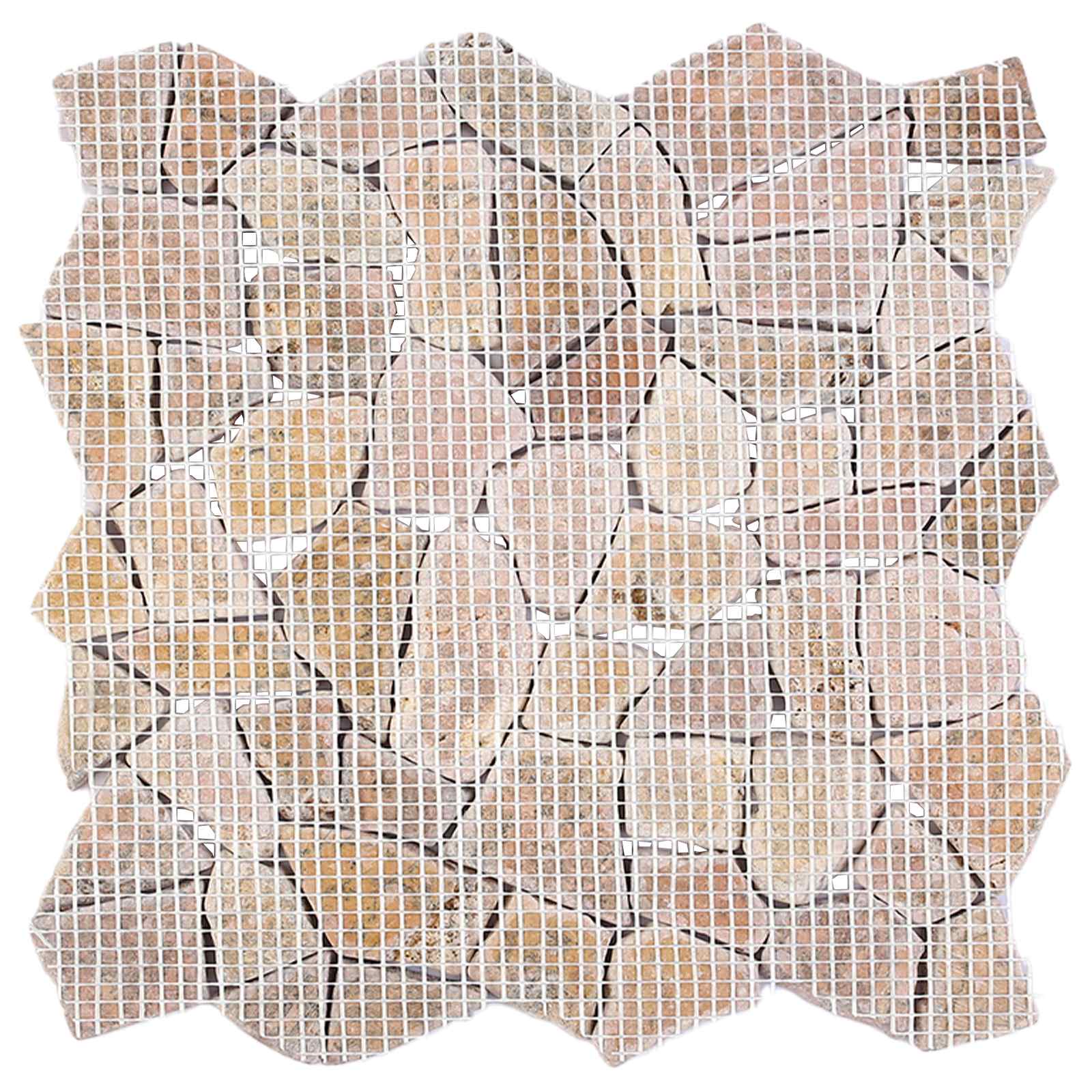 vidaXL Płytki Mozaikowe czerwony 30 x 30 cm Marmur