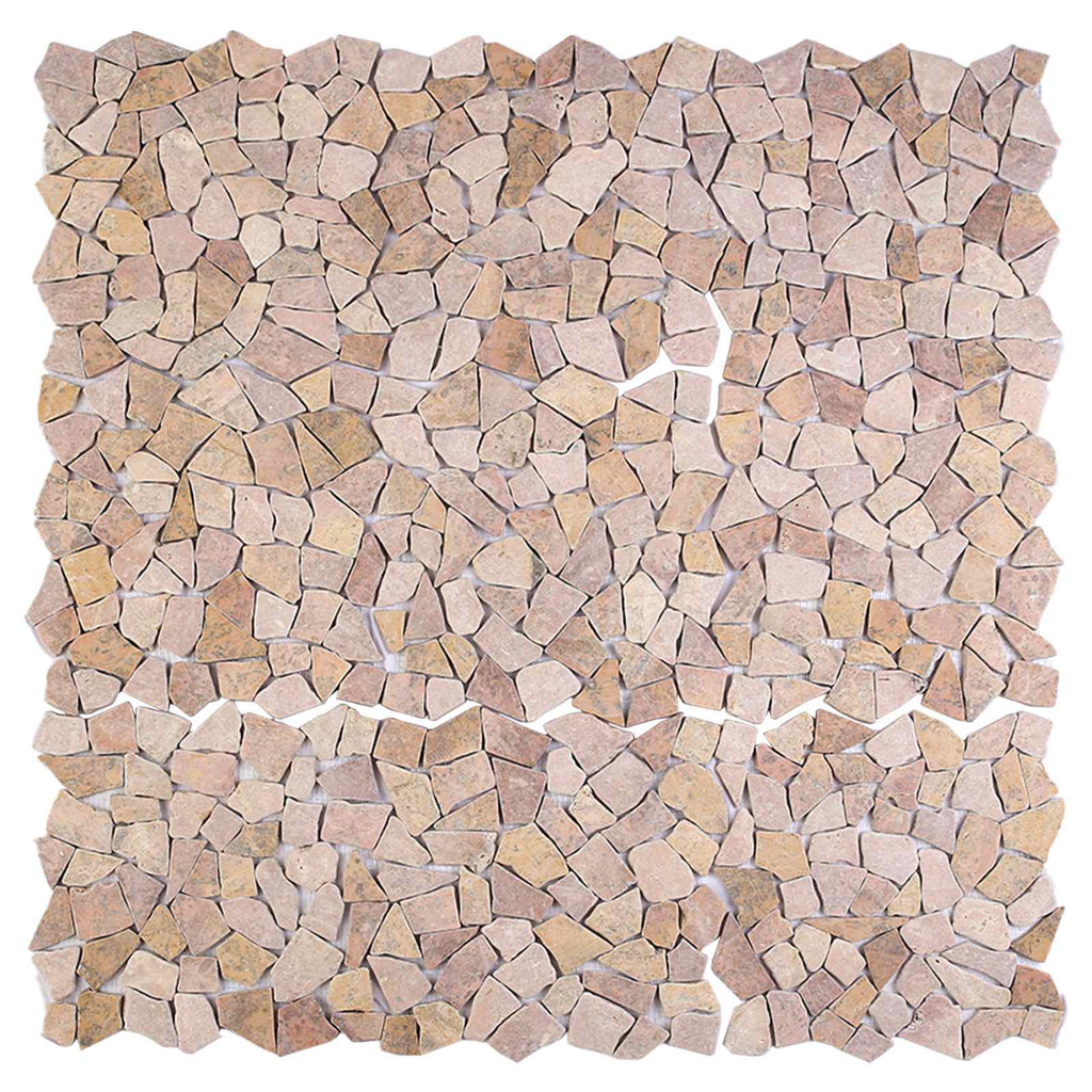 vidaXL Płytki Mozaikowe czerwony 30 x 30 cm Marmur