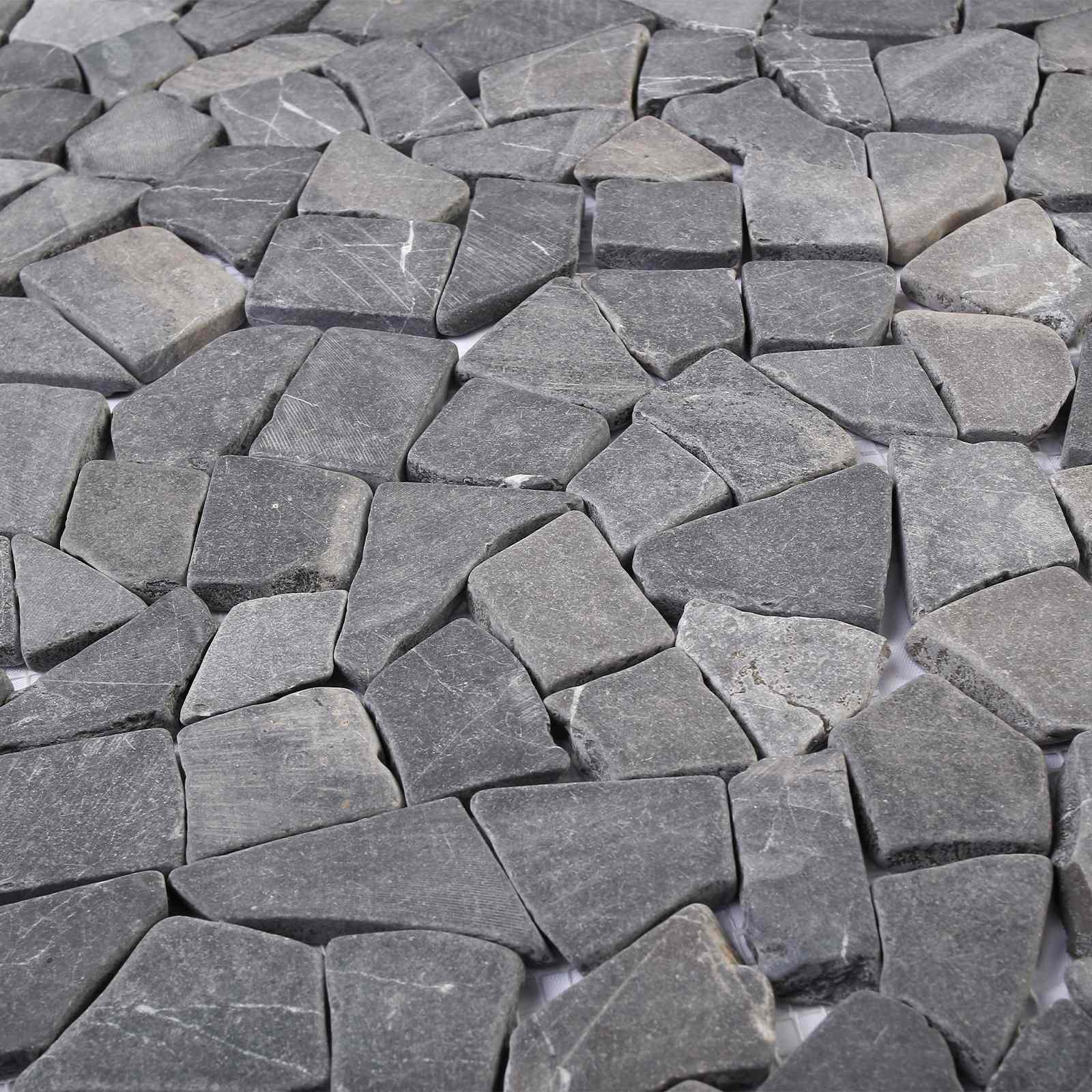 vidaXL Płytki Mozaikowe ciemnoszary 30 x 30 cm Marmur
