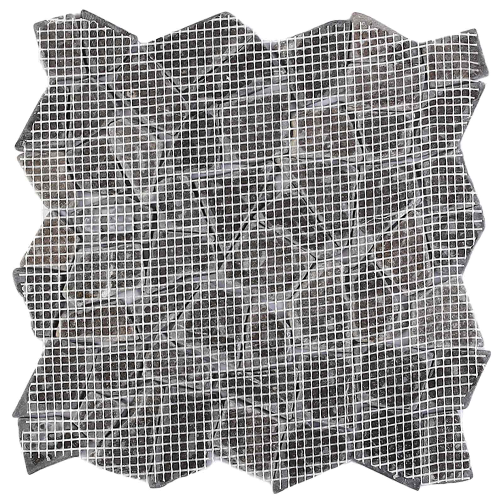 vidaXL Płytki Mozaikowe ciemnoszary 30 x 30 cm Marmur