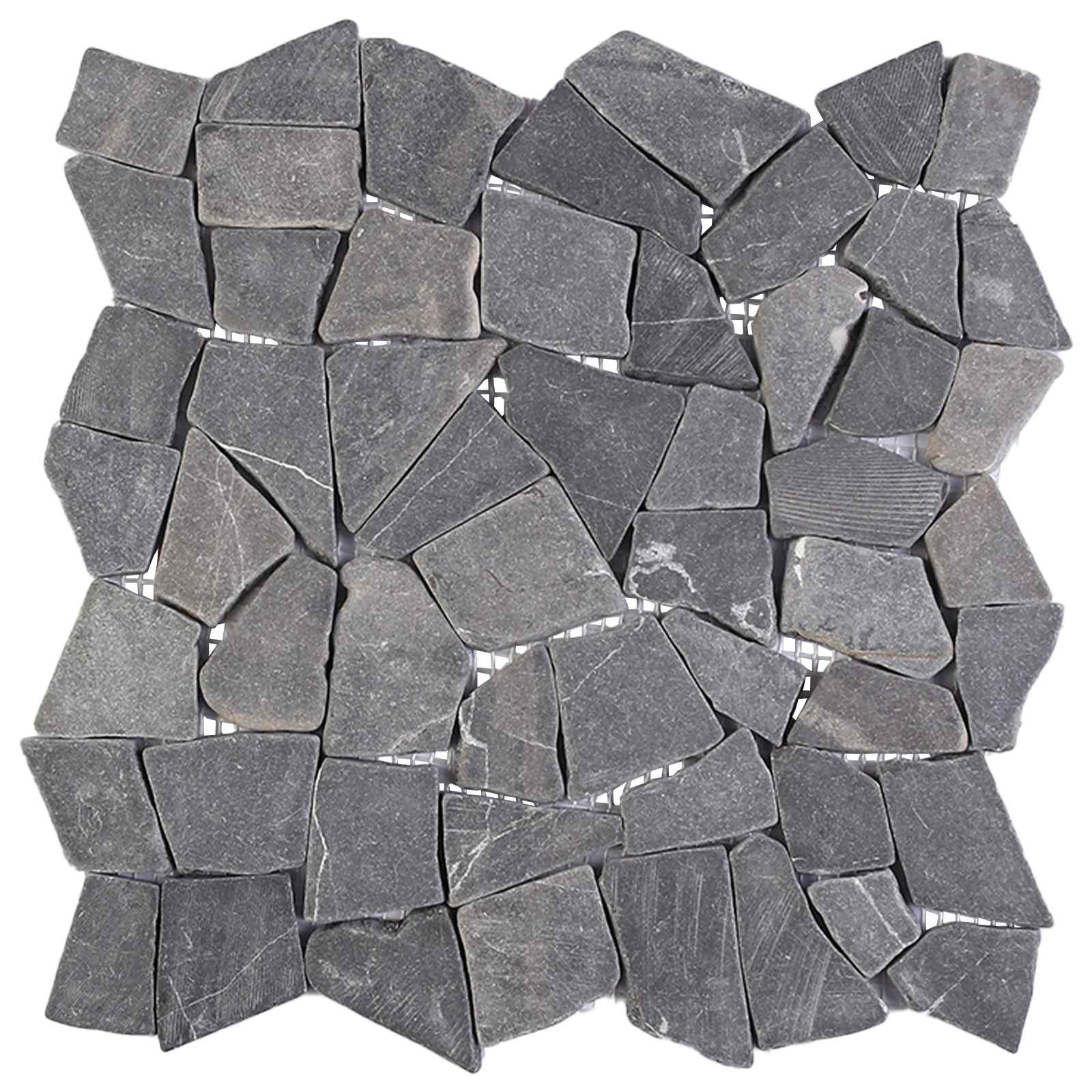 vidaXL Płytki Mozaikowe ciemnoszary 30 x 30 cm Marmur