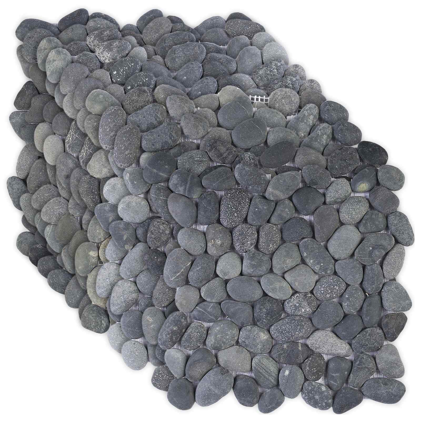 vidaXL Płytki Pebble Szary 30 x 30 cm Kamień rzeczny