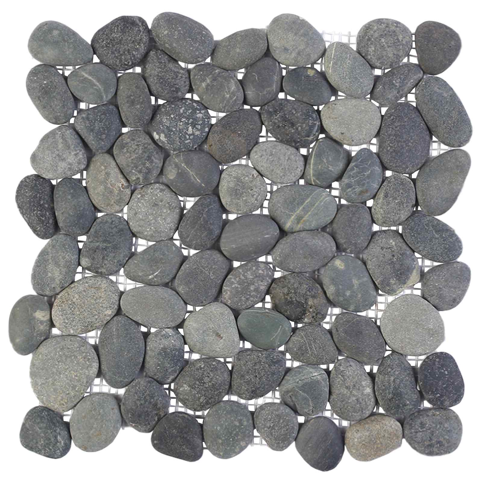 vidaXL Płytki Pebble Szary 30 x 30 cm Kamień rzeczny