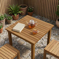 vidaXL Blat stołu 60 x 60 x 3,5 cm Kwadrat Lite drewno teakowe