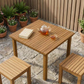 vidaXL Blat stołu 70 x 70 x 3,5 cm Kwadrat Lite drewno teakowe