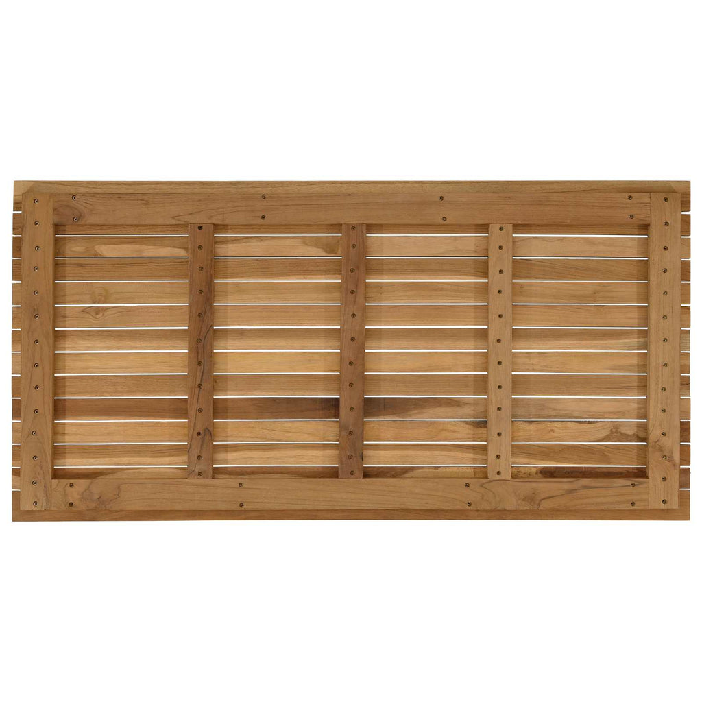 vidaXL Blat stołu 110 x 55 x 3,5 cm Prostokątny Lite drewno teakowe