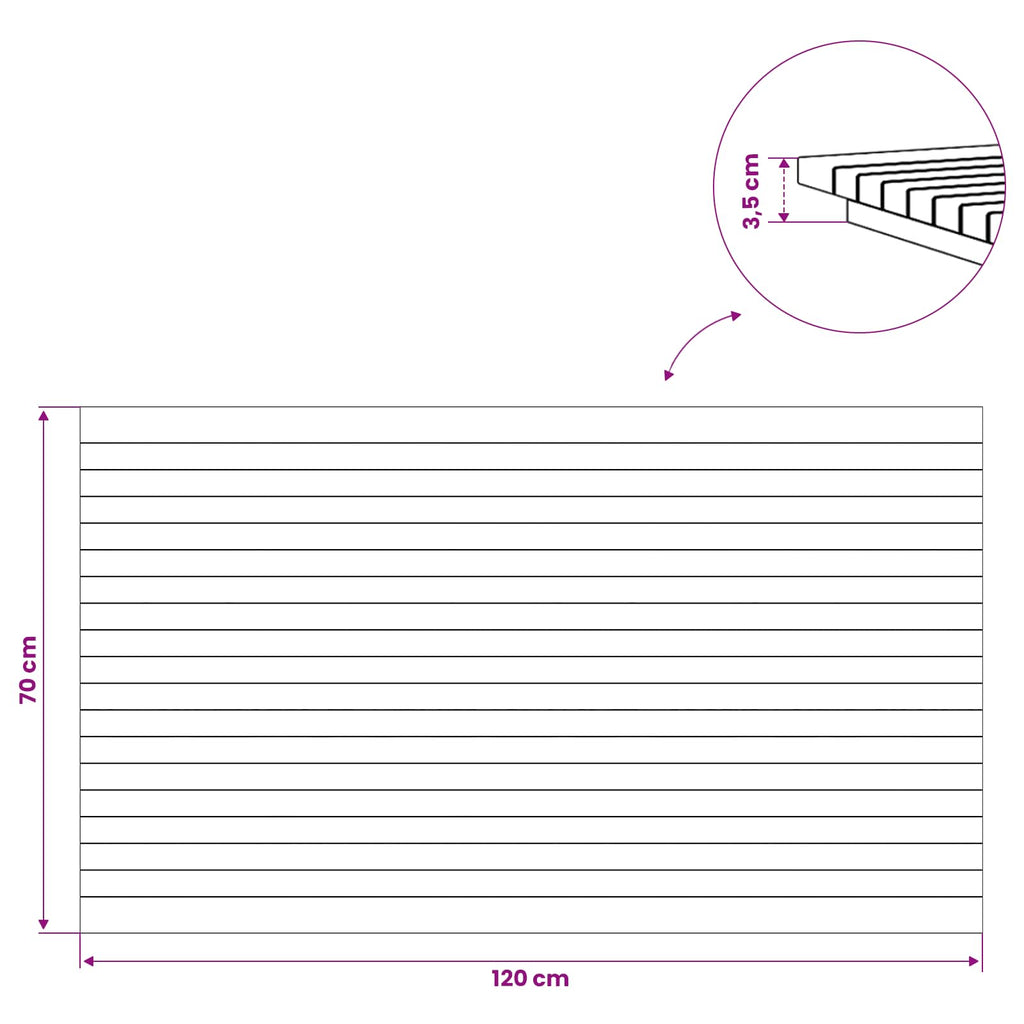 vidaXL Blat stołu 120 x 70 x 3,5 cm Prostokątny Lite drewno teakowe